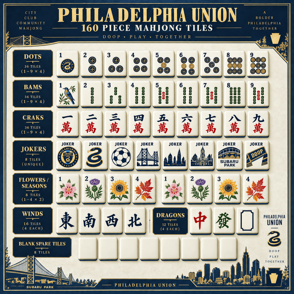 Premium PLD Mahjong Tiles Set TNSM