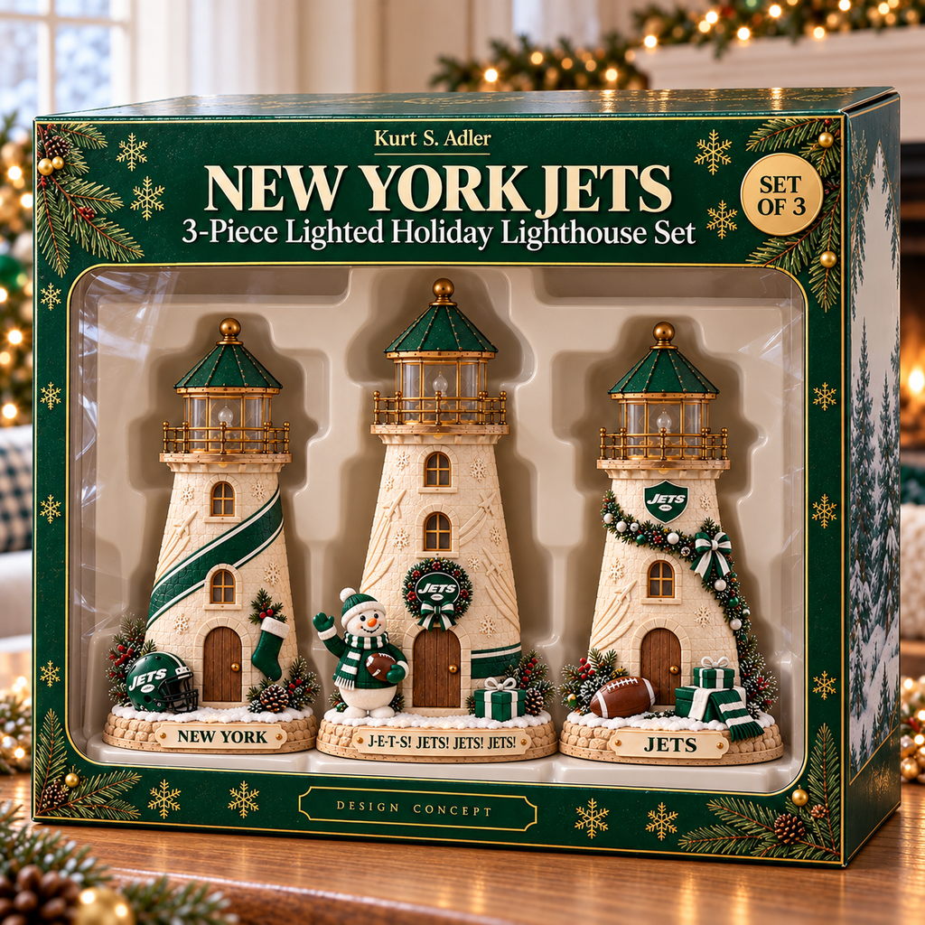 NYJ Premium Holiday Lighthouse Trio TMH