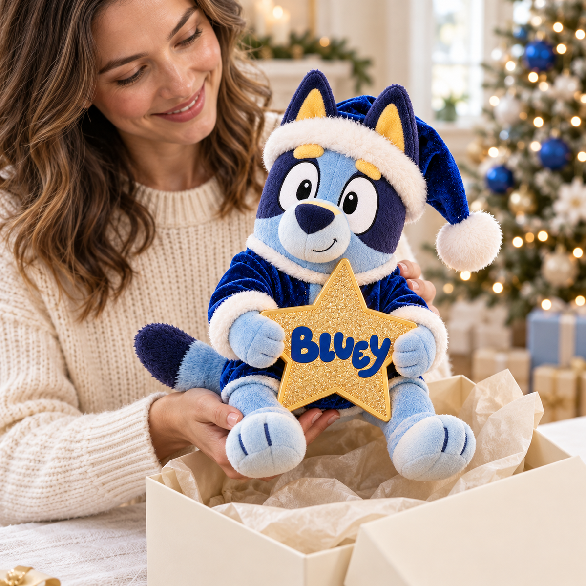 BLU ILLUMINATED CHRISTMAS TREE TOPPER HQH