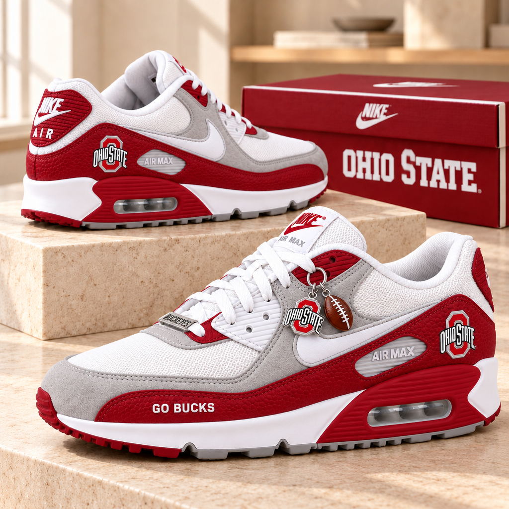 Ohio State Buckeyes Premium Low-Top Sneakers